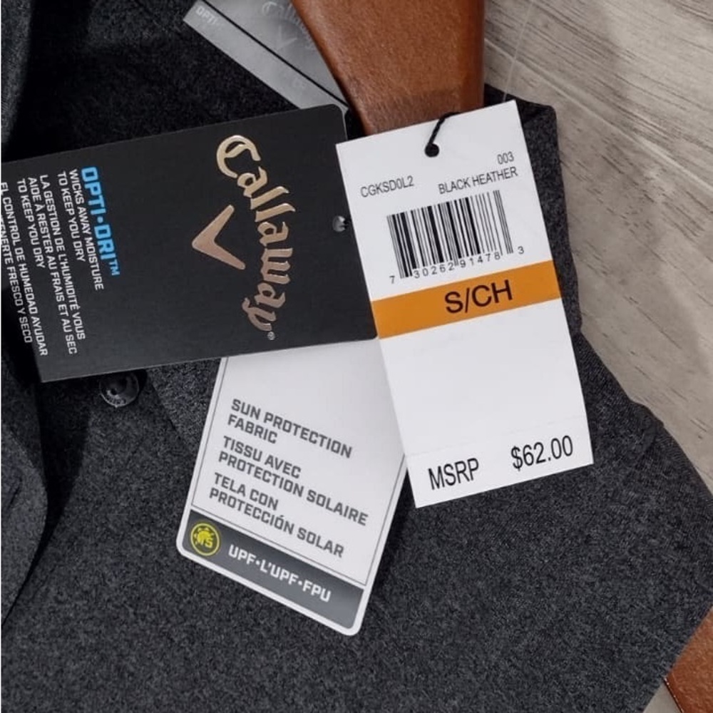 Callaway Gray Sleeveless Polo Top size S brand new W tags - Picture 6 of 8